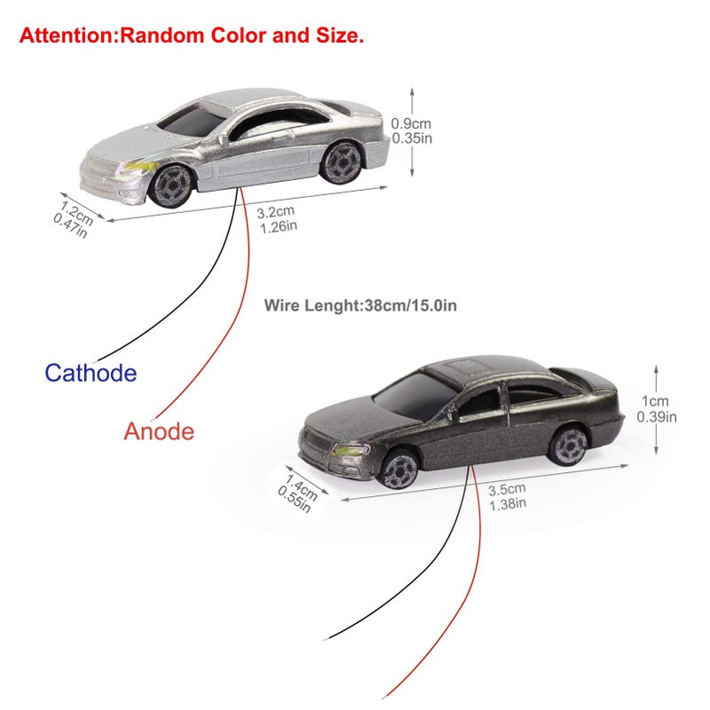 Evemodel EC150 12pcs 1:150 N Scale Model Lighted Cars (Color Random) with 12V LEDs for Building Layout New - Image 4